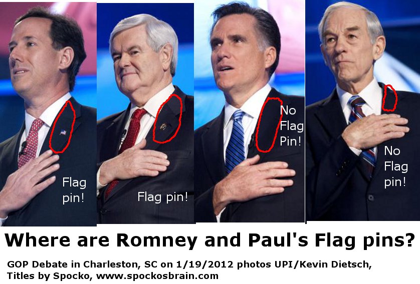 Where are Flag Pins of Mitt and Paul